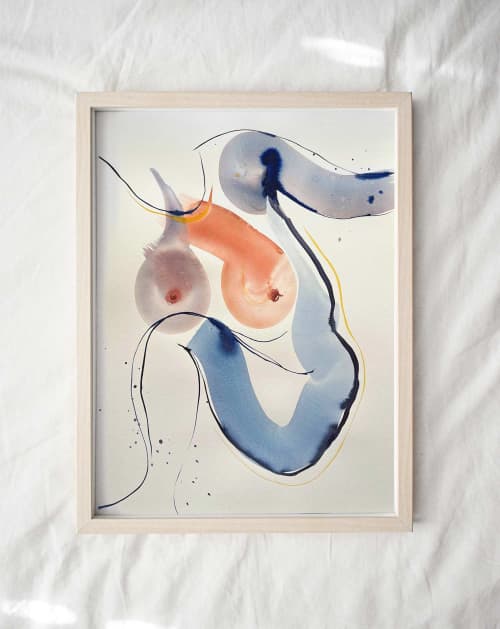 Blooming | Mixed Media by Eve Devore. Item made of paper compatible with mid century modern and contemporary style