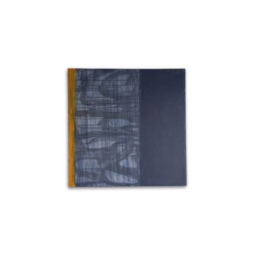 Etnografica Indaco Collage III | Mixed Media by Kim Fonder. Item composed of canvas & synthetic