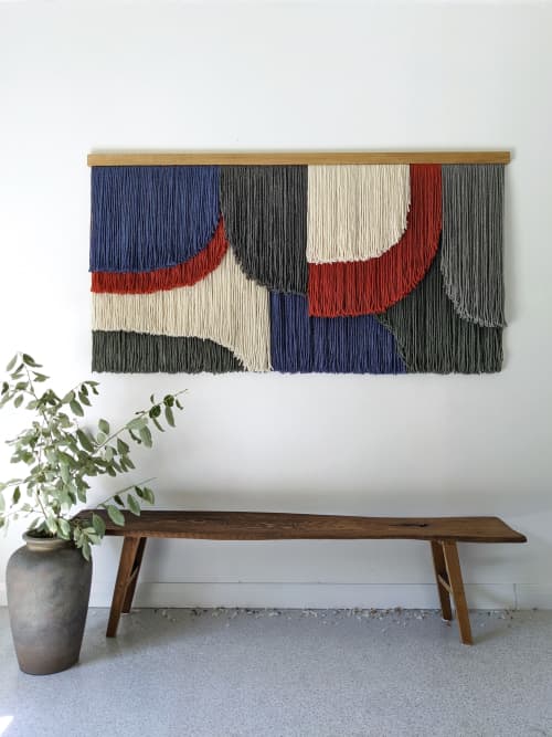Structure series #3 | Tapestry in Wall Hangings by Kat | Home Studio. Item made of wool works with mid century modern & eclectic & maximalism style