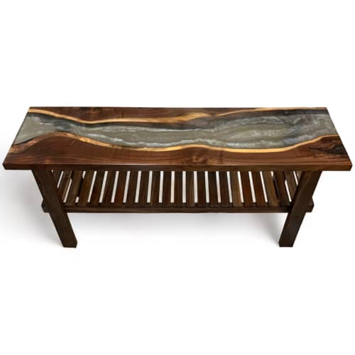 River Bench | Benches & Ottomans by The 1906 Gents. Item composed of walnut and synthetic