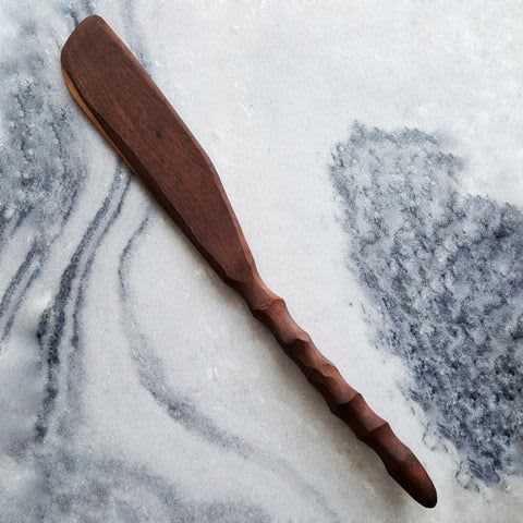 Couthie Spurtle, Flat Solid Handcarved | Cooking Utensil in Utensils by Wild Cherry Spoon Co.. Item made of oak wood compatible with minimalism and country & farmhouse style
