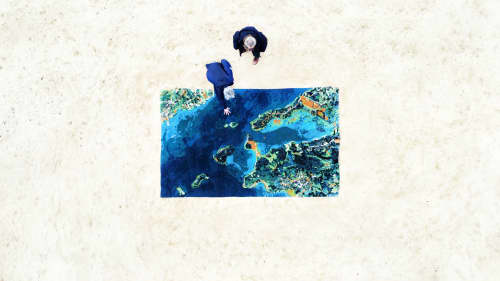 Pays'Âges - Seven Islands | Tapestry in Wall Hangings by Dorian Étienne • Design Studio | High School And Training Center Kerplouz La Salle in Auray. Item made of linen with fiber works with contemporary style