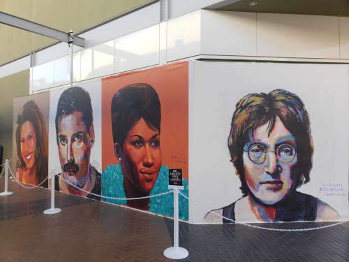 Music Icons | Murals by Lucretia Torva | Tempe Marketplace in Tempe. Item made of synthetic