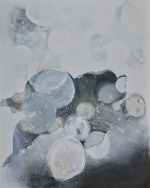 Beneath El Pino | Paintings by Joanna Cutri. Item composed of wood and canvas in minimalism or contemporary style