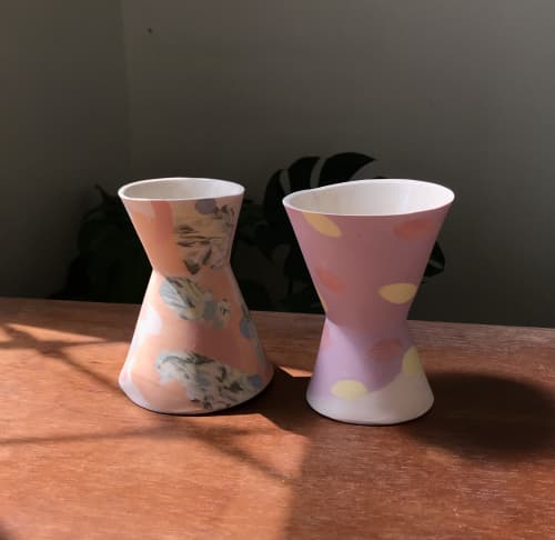 Nerikomi Funnel Vase | Vases & Vessels by Renee's Ceramics. Item made of ceramic