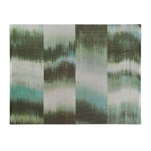 Emerald Current - Commission | Tapestry in Wall Hangings by Jessie Bloom Studio. Item made of wood with cotton works with boho & mid century modern style