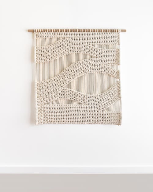 Current | Macrame Wall Hanging in Wall Hangings by Tamar Samplonius. Item composed of wood and cotton in contemporary or industrial style
