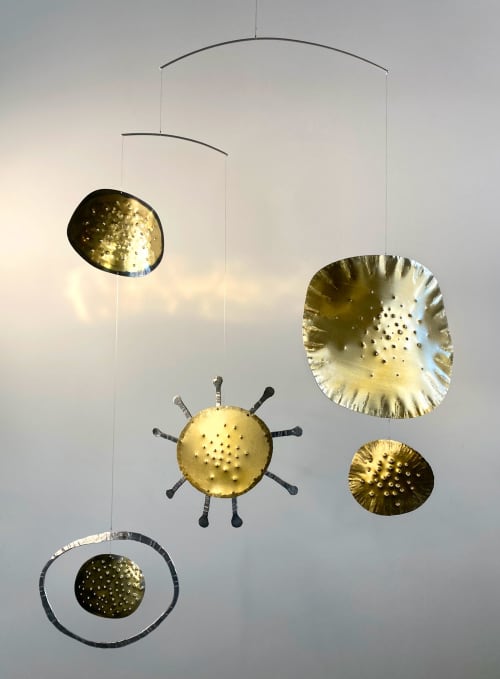 Small Universe - Kinetic Sculpture | Sculptures by Claudine Gevry Studio | Umbra & Lux in Vancouver. Item made of brass