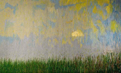 April | Tapestry in Wall Hangings by Contemporary Tapestry Weaving. Item compatible with contemporary style