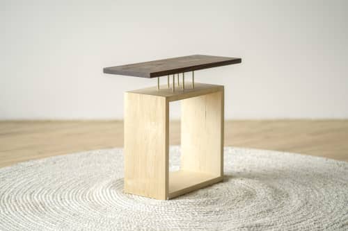 Levitating Side Table | End Table in Tables by THE IRON ROOTS DESIGNS. Item composed of maple wood