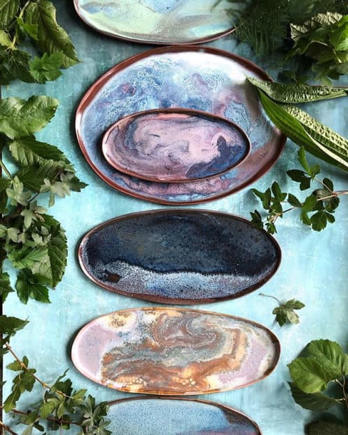 Unique stoneware platters | Tableware by Meadow  Ceramics