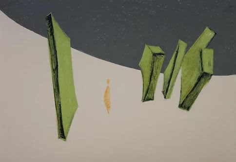 Upside Down Green | Drawings by Elvira Dayel. Item composed of paper