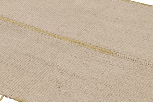 Rug & Kilim’s Accent Kilim, Square Rug with Textural Cream | Area Rug in Rugs by Rug and Kilim