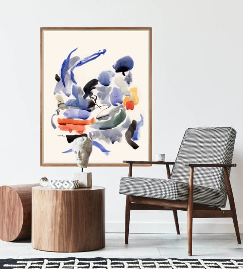 Blue Notes No. 6 | Prints by Daylight Dreams Editions. Item composed of paper in mid century modern or contemporary style