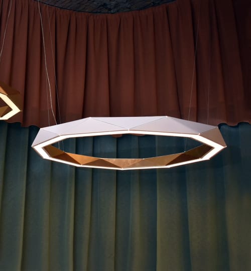 Sun Chandelier RING LED light 145 | Chandeliers by ADAMLAMP | Adria Palace in Budapest. Item composed of steel in minimalism or contemporary style