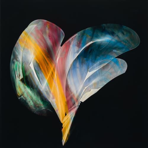 For The Moment, 2021 | Oil And Acrylic Painting in Paintings by Rachel Ostrow. Item composed of synthetic