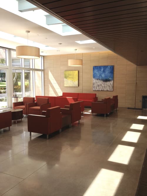 Out of the Silence of Blue | Oil And Acrylic Painting in Paintings by Stephen Rowe | Roxbury Park Community Center in Beverly Hills. Item made of canvas with synthetic