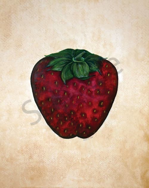 Strawberry | Prints by LaShonda Scott Robinson. Item made of paper works with contemporary & traditional style