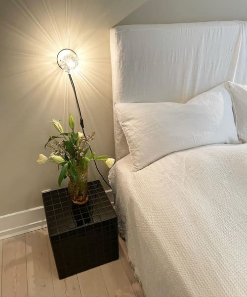 Cube Table, Black | Bedside Table in Tables by IKON KØBENHAVN. Item made of wood with ceramic works with minimalism & modern style