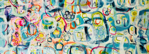 Love And Peace | Oil And Acrylic Painting in Paintings by Darlene Watson Abstract Artist. Item made of canvas with synthetic