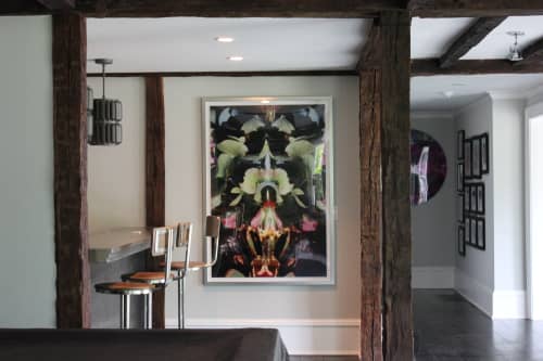 Private collection, Encaustic and oil, mono print and underwater photography (Submerged Garden) | Oil And Acrylic Painting in Paintings by Andrea Bonfils. Item made of paper with synthetic