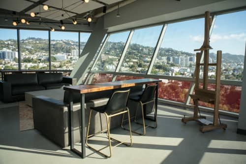 Walnut Bar Top Tables | Console Table in Tables by Lumberlust Designs | Office Building in West Hollywood, CA, USA in West Hollywood. Item composed of walnut