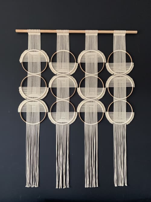 Geo Connect | Macrame Wall Hanging in Wall Hangings by studionom.. Item composed of wood & cotton compatible with contemporary style