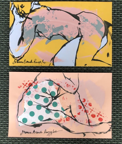 Silly & Sassy | Oil And Acrylic Painting in Paintings by Joanne Beaule Ruggles. Item made of paper & synthetic compatible with mid century modern and contemporary style