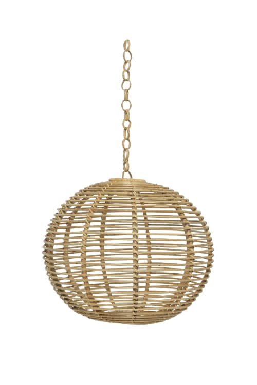 Amara Handmade Rattan Round Hanging Lampshade | Chandeliers by Amara. Item composed of wood in boho or contemporary style