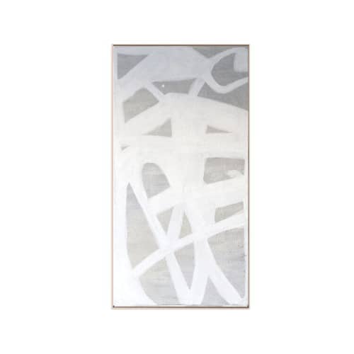 Etnografica Blanc 19-03 | Oil And Acrylic Painting in Paintings by Kim Fonder. Item composed of canvas and synthetic