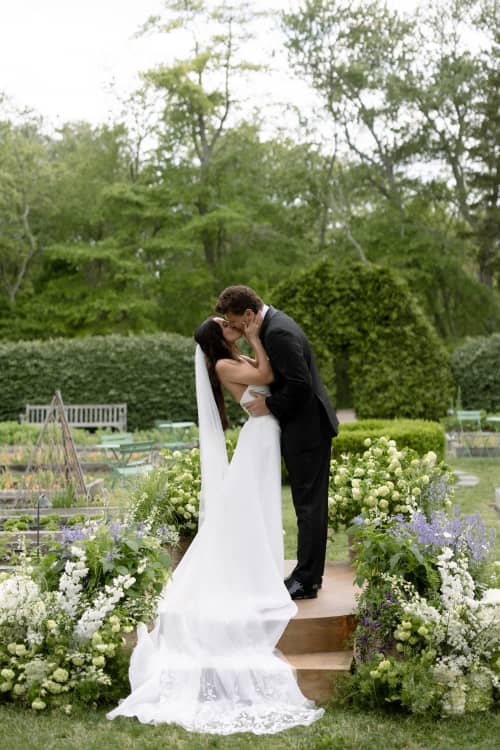 Wedding 2 Tier Wood Round Ceremony Platform Podium | Furniture by Basemeant WRX | Beach Plum Farm in West Cape May. Item composed of wood