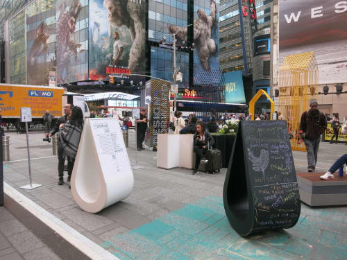 Drop Sign | Public Sculptures by Makingworks | Times Square, Manhattan, New York, NY in New York. Item made of aluminum