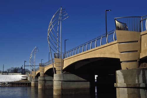 Lewis Street Bridge | Public Sculptures by Vicki Scuri SiteWorks | Lewis Street over the Arkansas River, Wichita, KS in Wichita. Item composed of steel