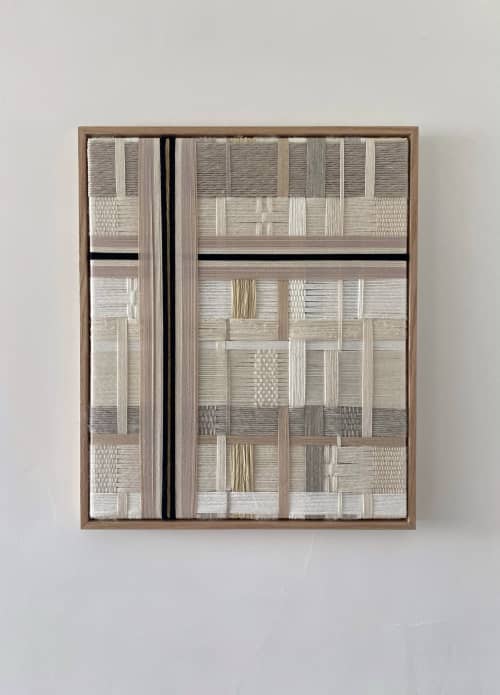 Masonry 006 | Wall Sculpture in Wall Hangings by Anita Meades. Item composed of oak wood and canvas in minimalism or contemporary style