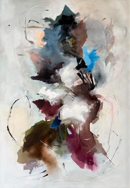 All the Stars | Oil And Acrylic Painting in Paintings by Leticia Demeuse. Item composed of canvas
