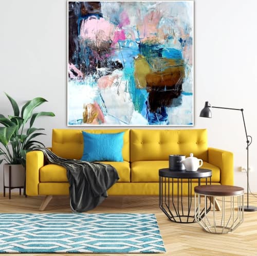 Round Trip Ticket | Oil And Acrylic Painting in Paintings by Wendy McWilliams. Item made of synthetic
