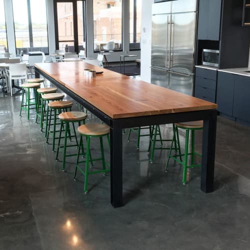 Break Room Table | Dining Table in Tables by E. Kraemer Metal & Woodwork | Palmisano in New Orleans. Item made of wood & metal