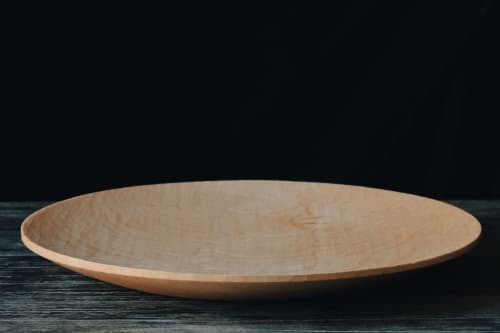Maple Shallow Bowl | Dinnerware by Big Sand Woodworking. Item made of maple wood