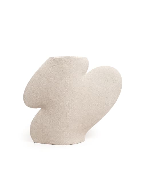 Ceramic Vase 'Ellipse N°2 - White' | Vases & Vessels by INI CERAMIQUE. Item composed of ceramic in minimalism or contemporary style