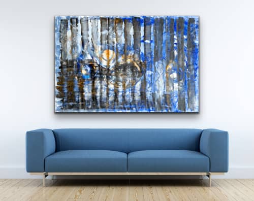 Breaking Boundaries | 41x62 | Large Abstracts | Mixed Media by Jacob von Sternberg Large Abstracts. Item composed of canvas