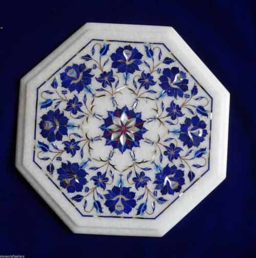 white marble table, coffee table, end table, tabletop | Tables by Innovative Home Decors. Item made of marble works with country & farmhouse & art deco style