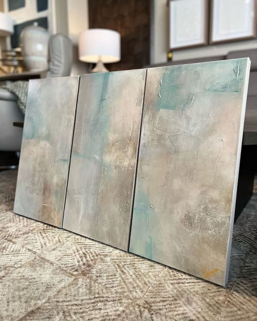 Sandy Toes | Oil And Acrylic Painting in Paintings by Leticia Demeuse. Item made of canvas
