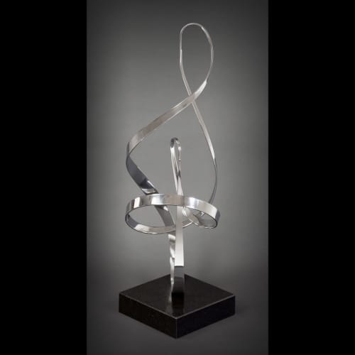 Infinity Kinetic Sculpture | Sculptures by Kinetic Steel. Item made of steel compatible with contemporary and modern style