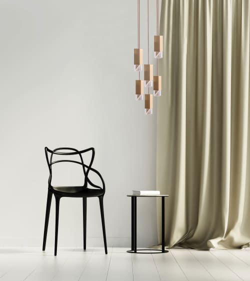 Lamp/One Brass 6-Light Chandelier | Chandeliers by Formaminima. Item made of brass works with contemporary style