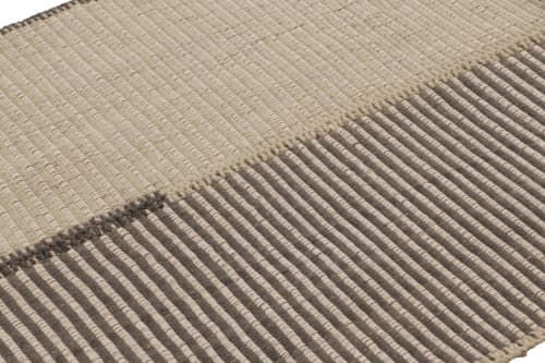 Rug & Kilim's Accent Kilim with Beige and Gray Textural | Area Rug in Rugs by Rug and Kilim