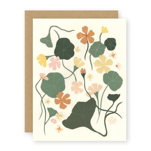 Nasturtium Card | Prints by Elana Gabrielle. Item composed of paper