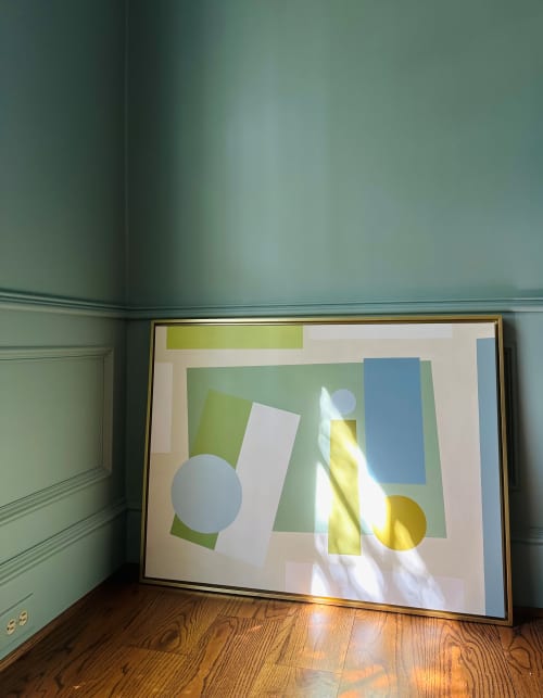 "Moonrise Kingdom" | Oil And Acrylic Painting in Paintings by Kristin Shearer. Item composed of canvas compatible with minimalism and contemporary style