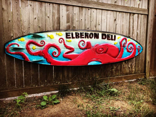 Octopus | Signage by Carvinart | Elberon in Long Branch. Item composed of wood