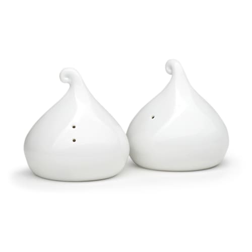 KISSES - Salt + Pepper | Holder in Tableware by Maia Ming Designs. Item composed of ceramic