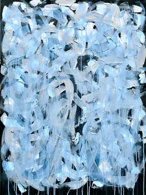 BOUCLE 01 original painting | Mixed Media in Paintings by Stacey Warnix Studio. Item composed of canvas in contemporary style